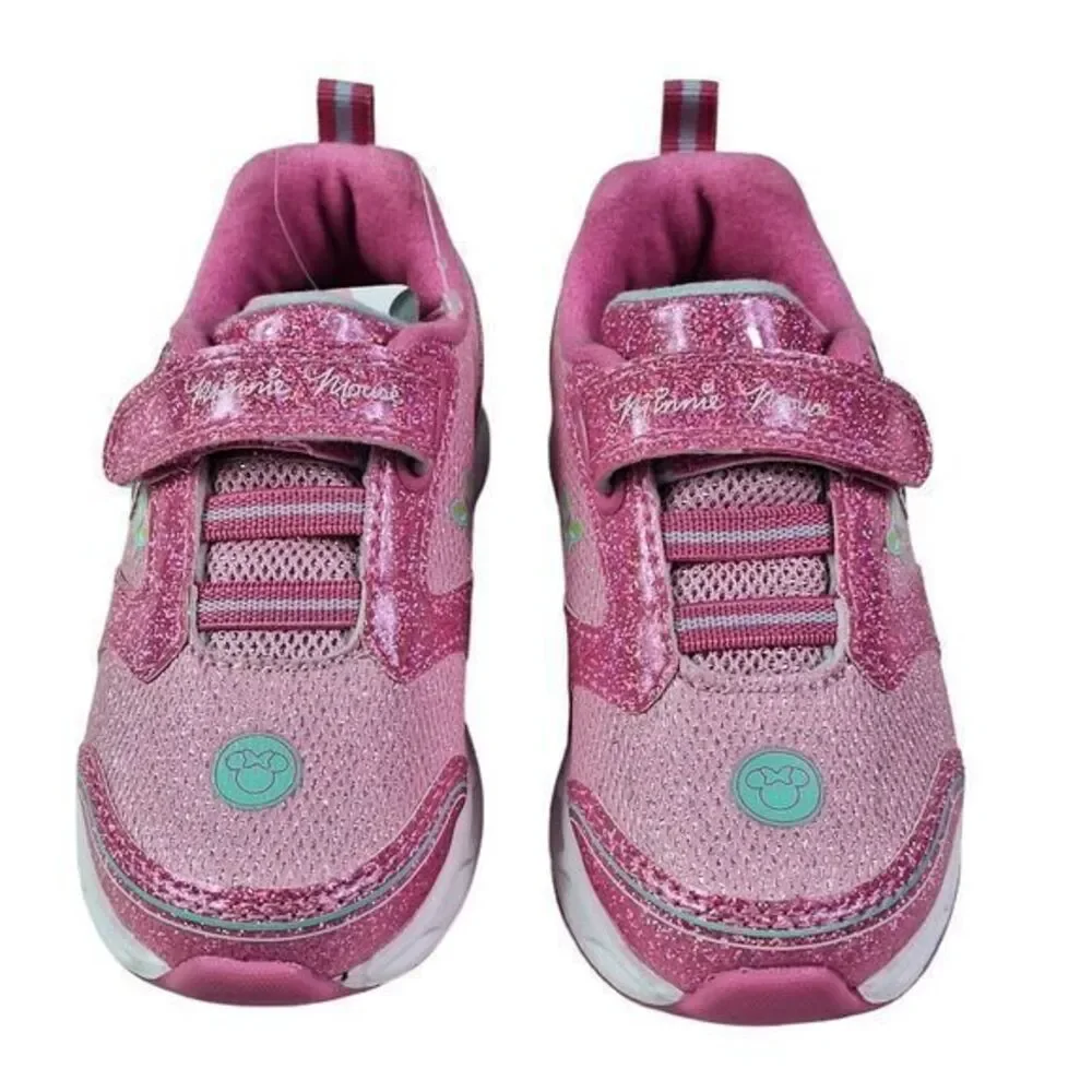 Minnie shoes‎ for girls sneakers with LED light without laces Pink Size 7 (14cm)